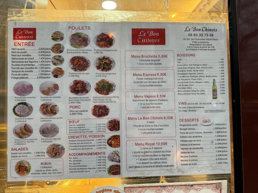 Le Bon Chinois - Menu Image 1
